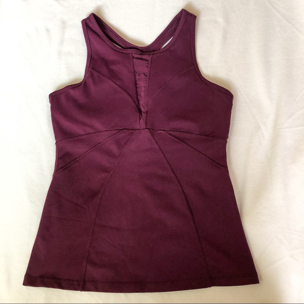 Zella maroon mesh back high neck sports bra